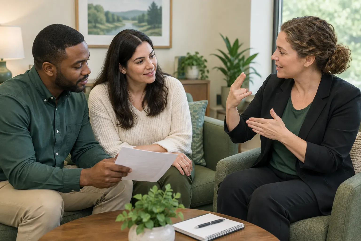 A small business team engaging in an interactive training session.